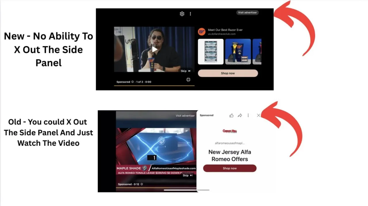 interfejs panelu monetyzacji youtube
