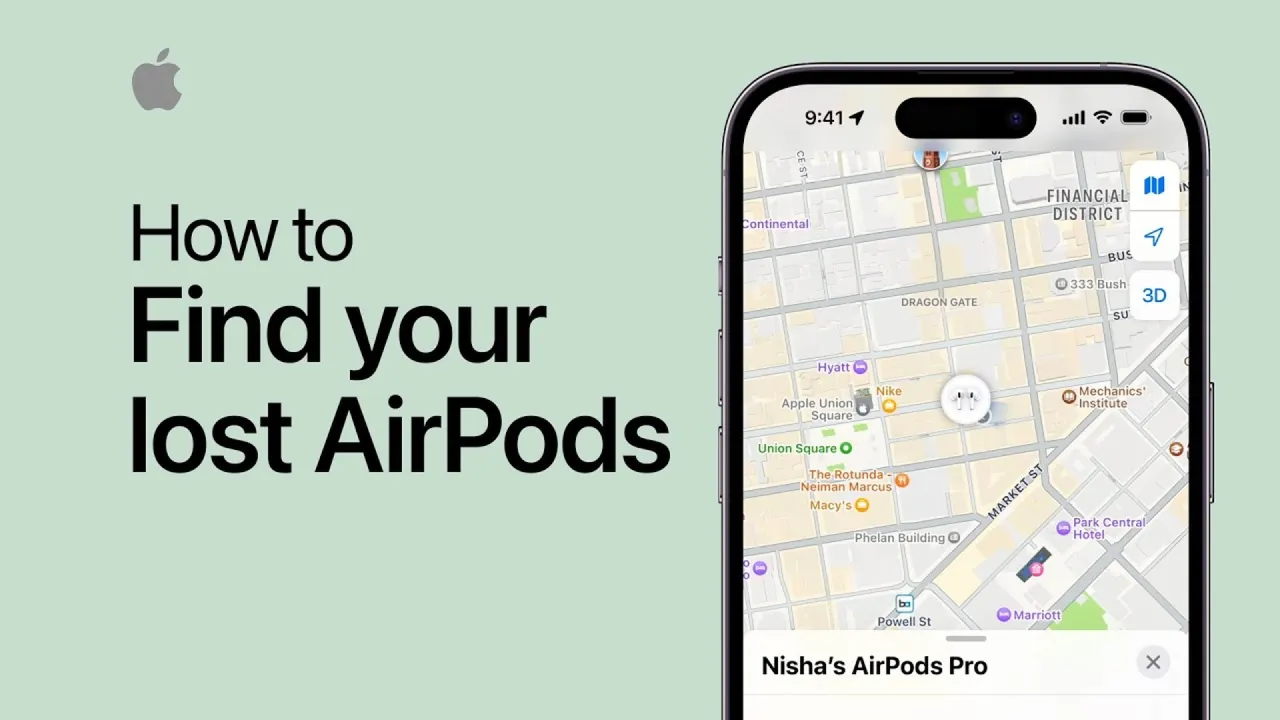 Aplikacja Lokalizator Apple AirPods mapa
