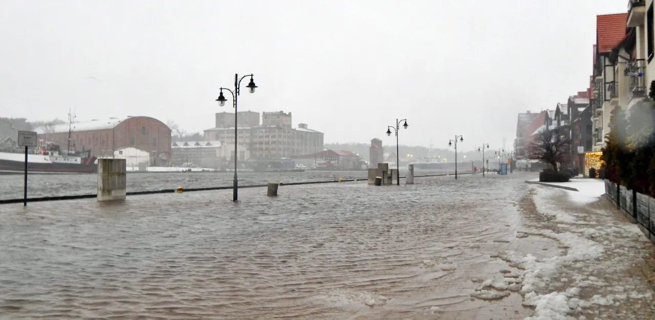 Cofka na Bałtyku, zalane ujście rzeki