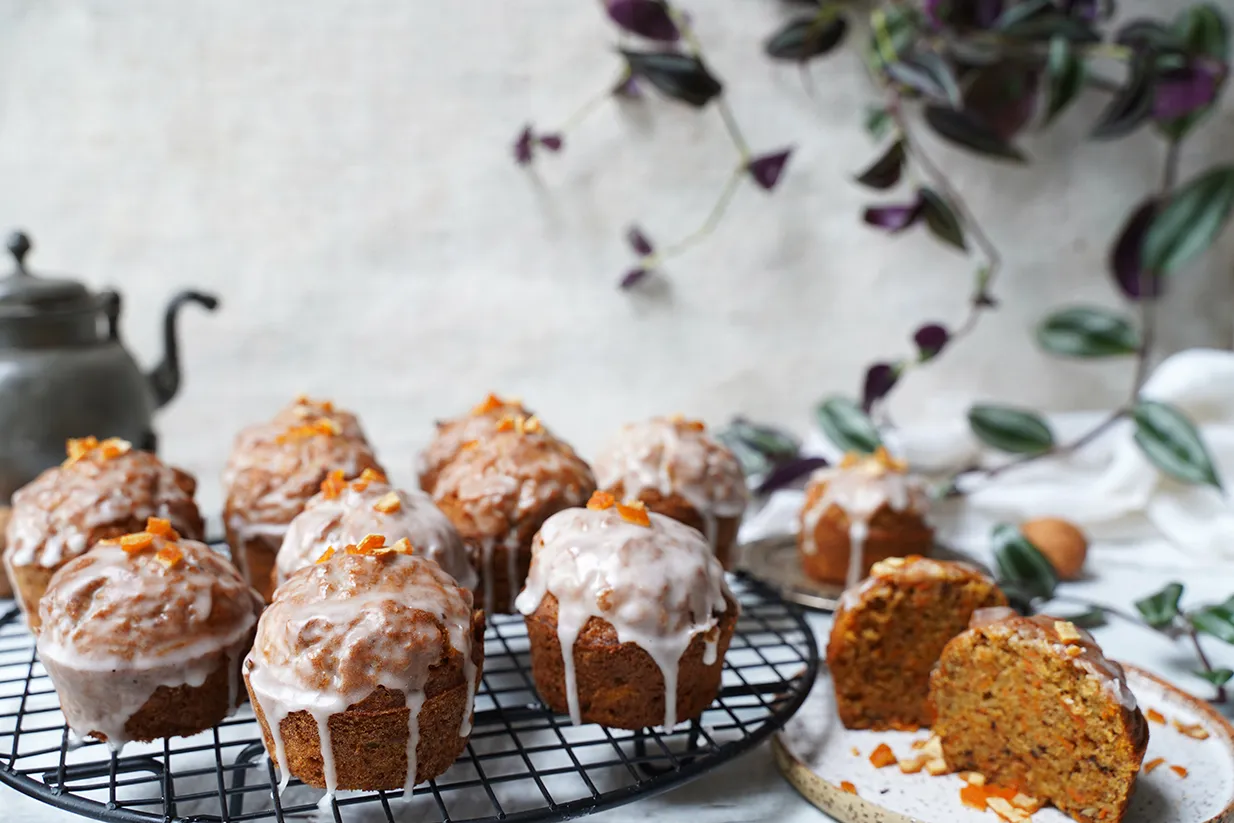 wilgotne babeczki marchewkowe