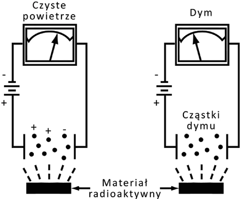 Rodzaje czujnik&oacute;w dymu w hotelu schemat
