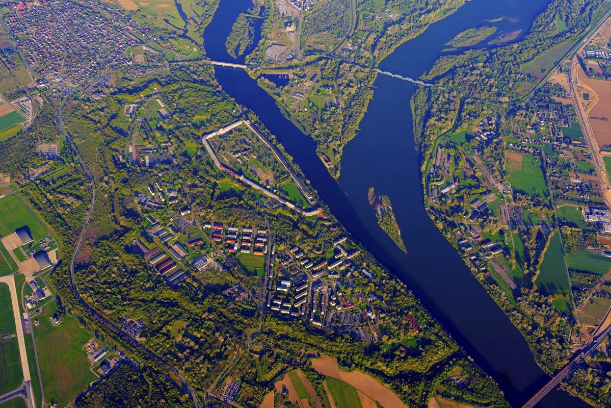 Twierdza Modlin z lotu ptaka