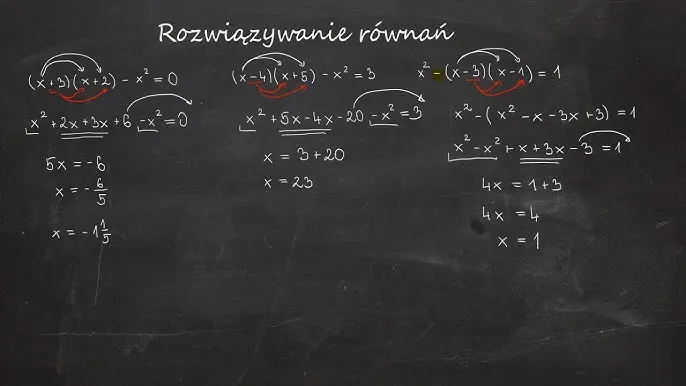Uczeń podstawia zero do równania matematycznego