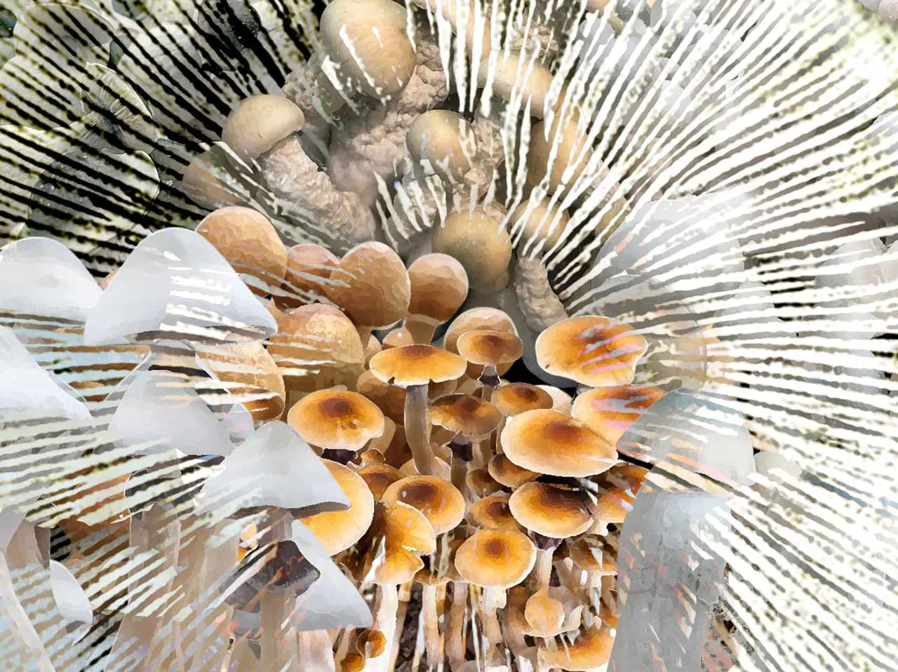 kolonizacja grzybni Psilocybe cubensis