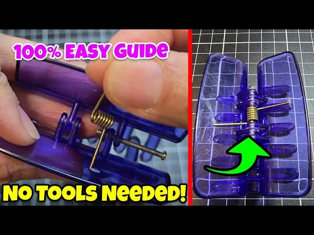 Naprawa sprężynki w klamrze do włos&oacute;w, wymiana sprężynki