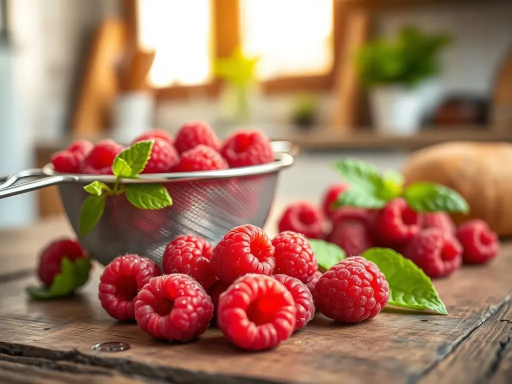 przecieranie malin przez sito