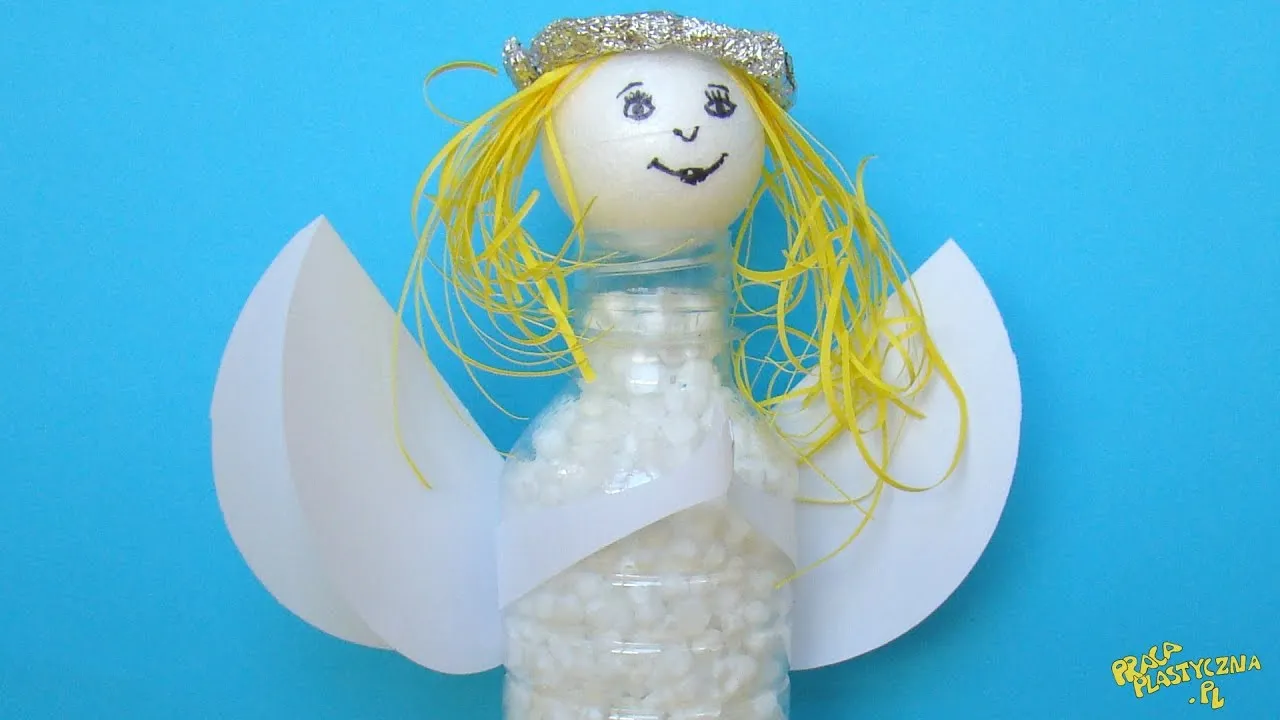 aniołek ze szklanej butelki