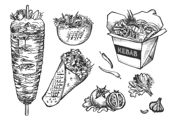 składniki kebaba grafika