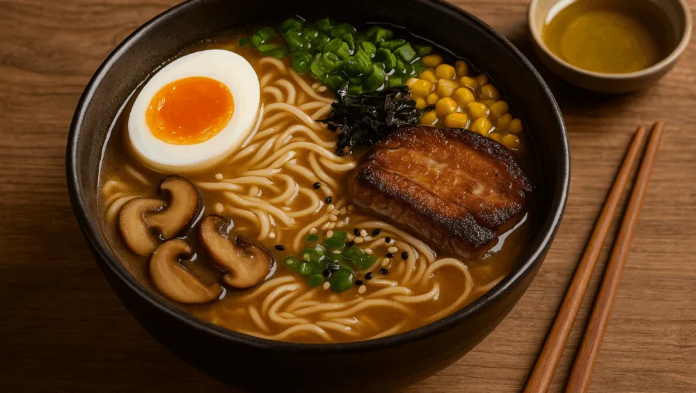 domowy makaron ramen sprężysty