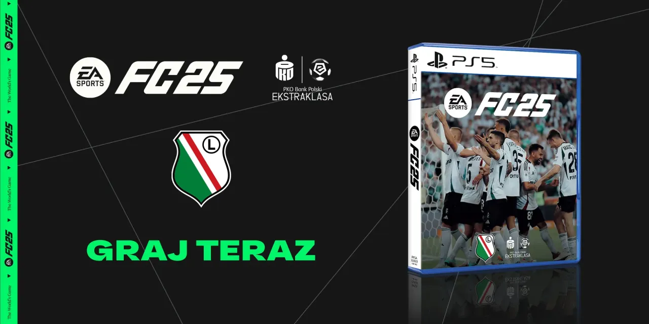 Logo Canal+ i TVP Sport na tle boiska piłkarskiego