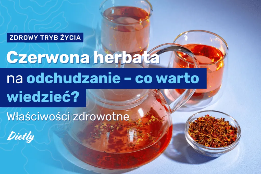 Korzyści zdrowotne czerwonej herbaty infografika