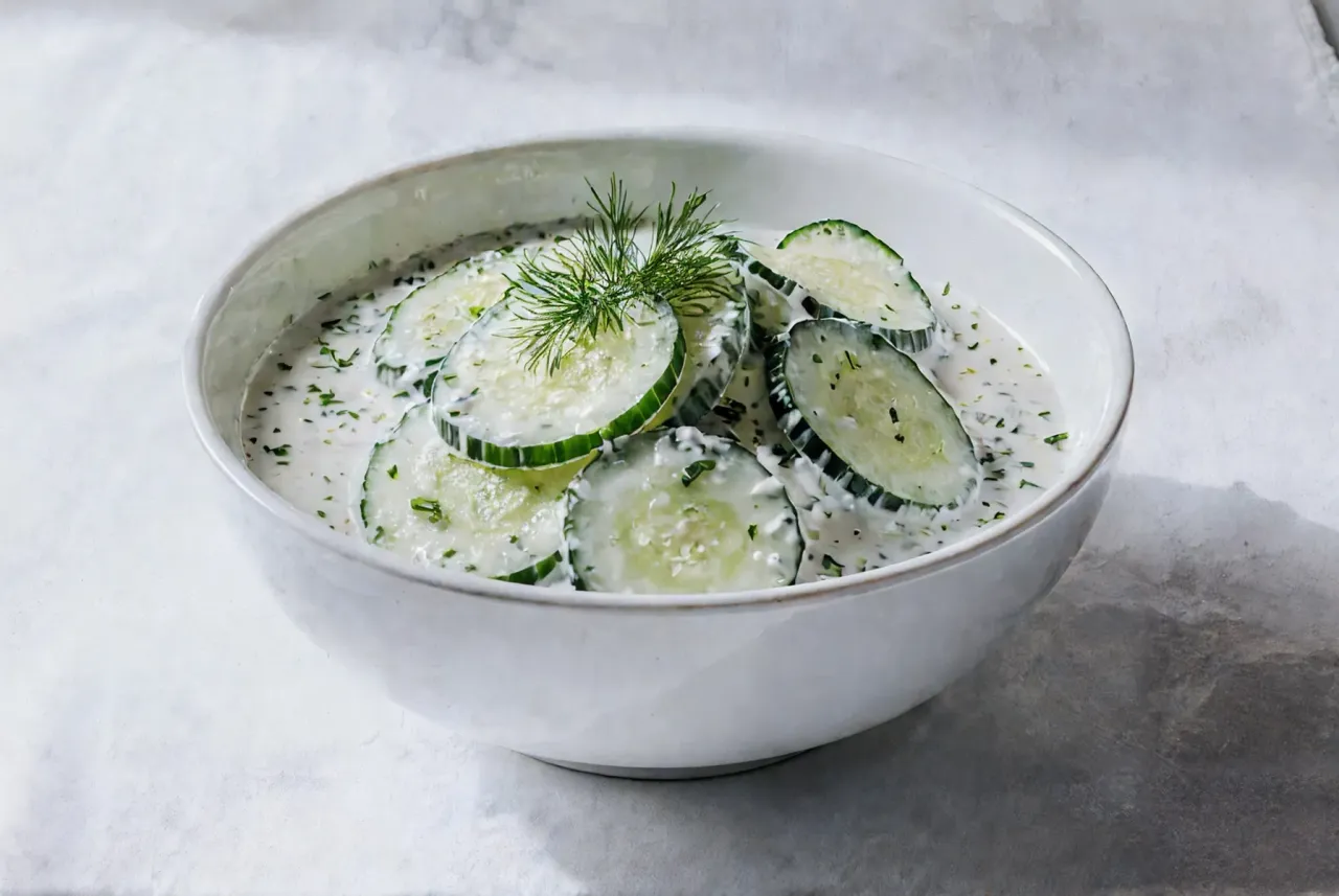 świeże zioła w sosie jogurtowym