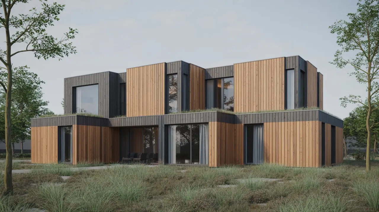 trendy kolory elewacji drewnianych dom&oacute;w 2026