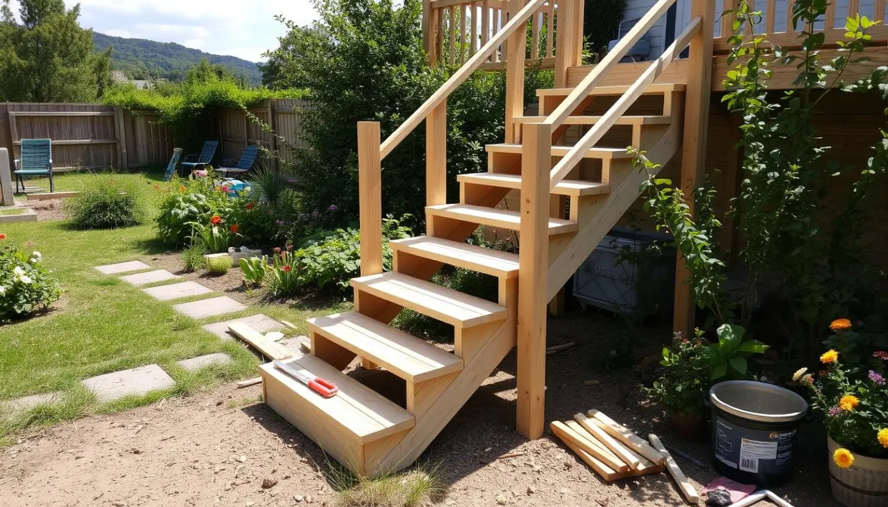 Zdjęcie Jak zrobić schody z tarasu - krok po kroku, uniknij najczęstszych błędów
