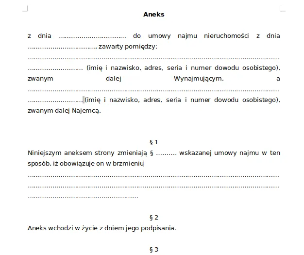 Zdjęcie Jak poprawnie napisać aneks do umowy najmu: wzór PDF + praktyczne porady