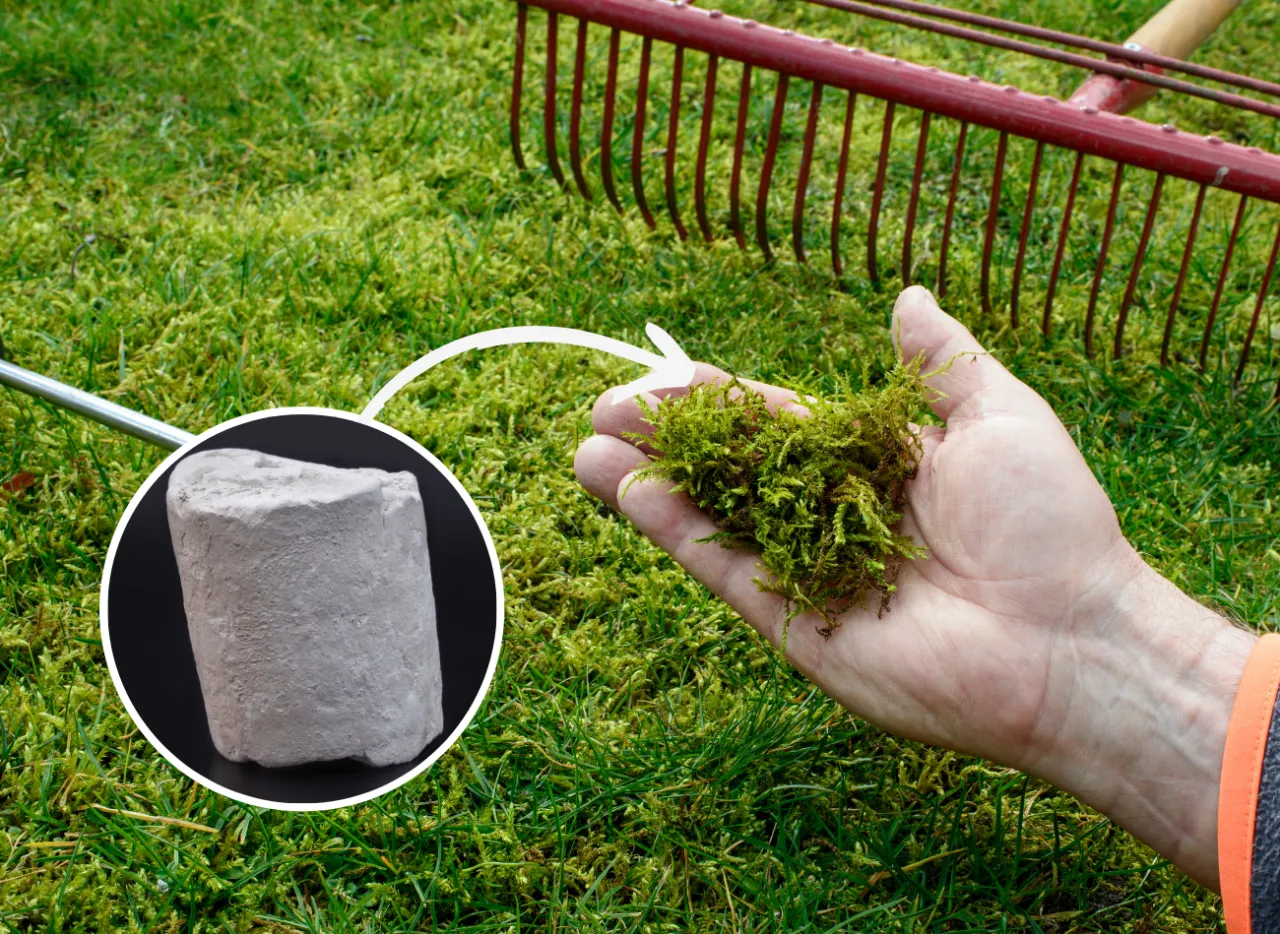 usuwanie martwego mchu z trawnika