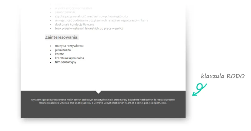 RODO ochrona danych rekrutacja CV