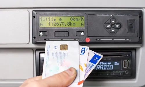 uszkodzona karta kierowcy lub zgubiona karta kierowcy