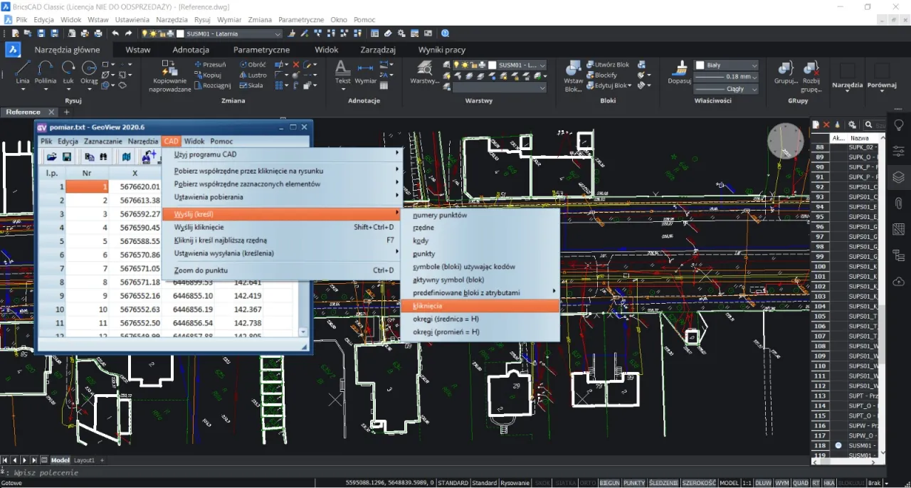 geodeta praca biurowa oprogramowanie GIS CAD