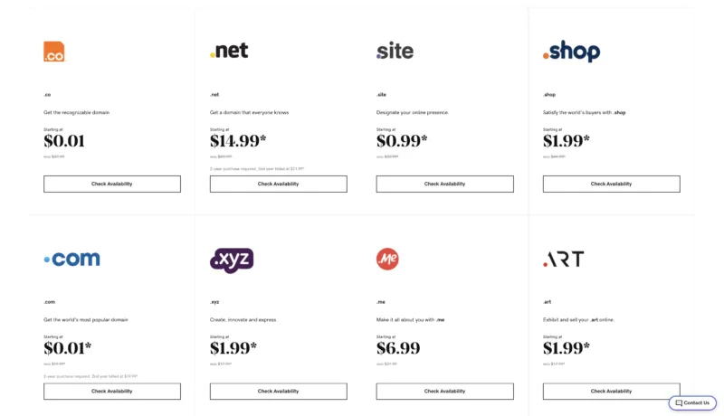 Porównanie cen rejestratorów domen .com