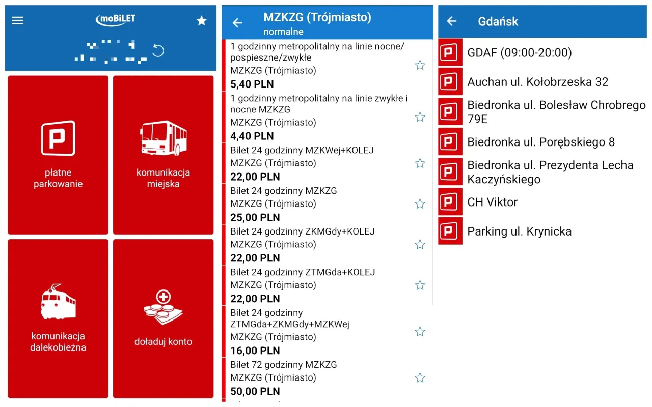 Mapa punkt&oacute;w sprzedaży bilet&oacute;w ZTM Gdańsk