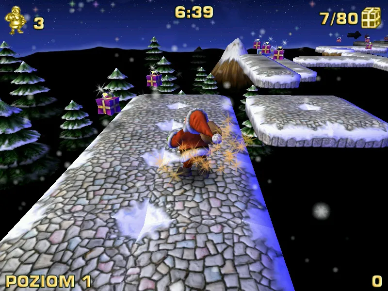 gra mobilna pierdzący Mikołaj screenshot