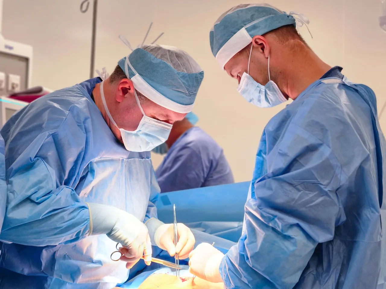 Urolog wyjaśniający budowę układu moczowo-płciowego