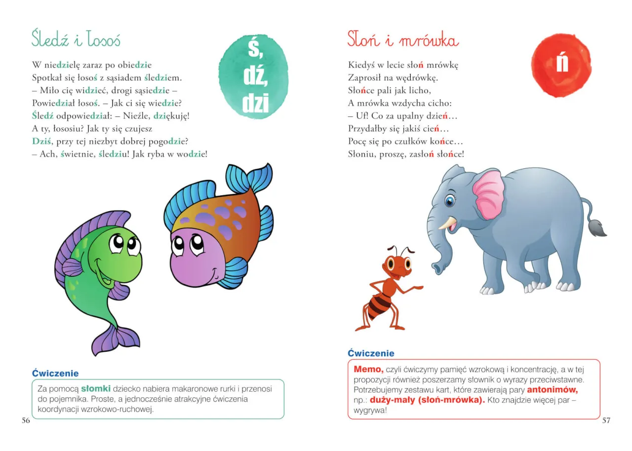 przykładowe ćwiczenia książka logopedyczna