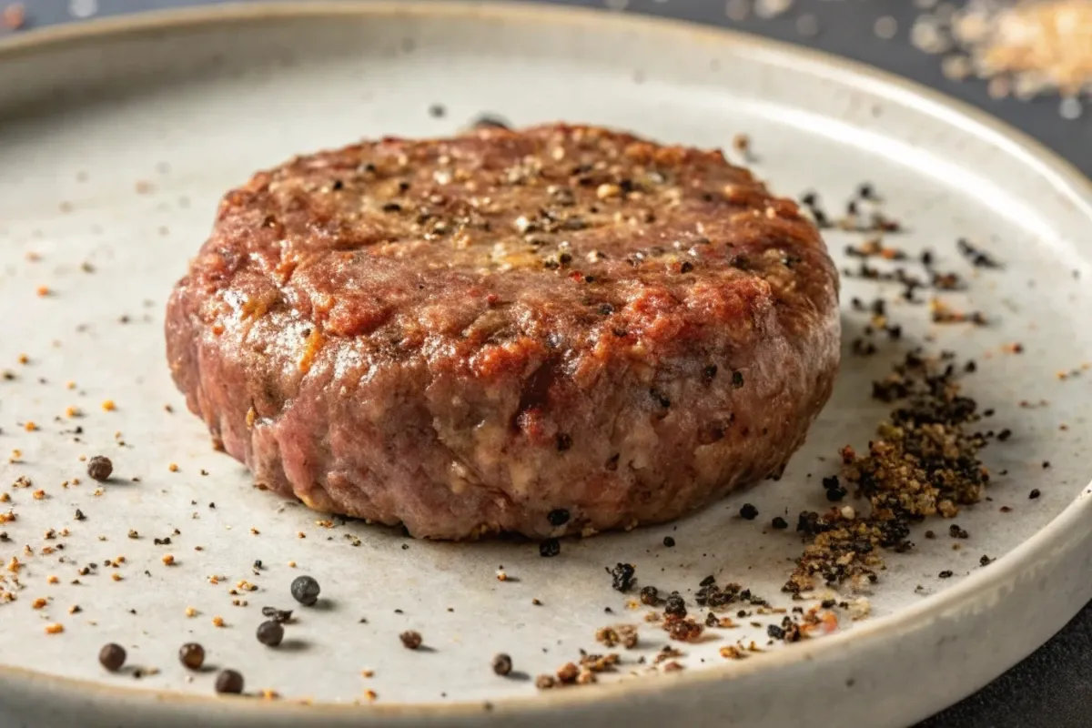 formowanie kotlet&oacute;w burgerowych wgłębienie