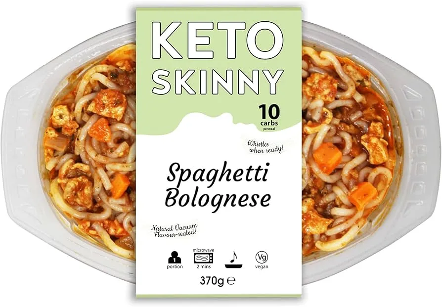 Plato de pasta konjac a la bolo&ntilde;esa keto