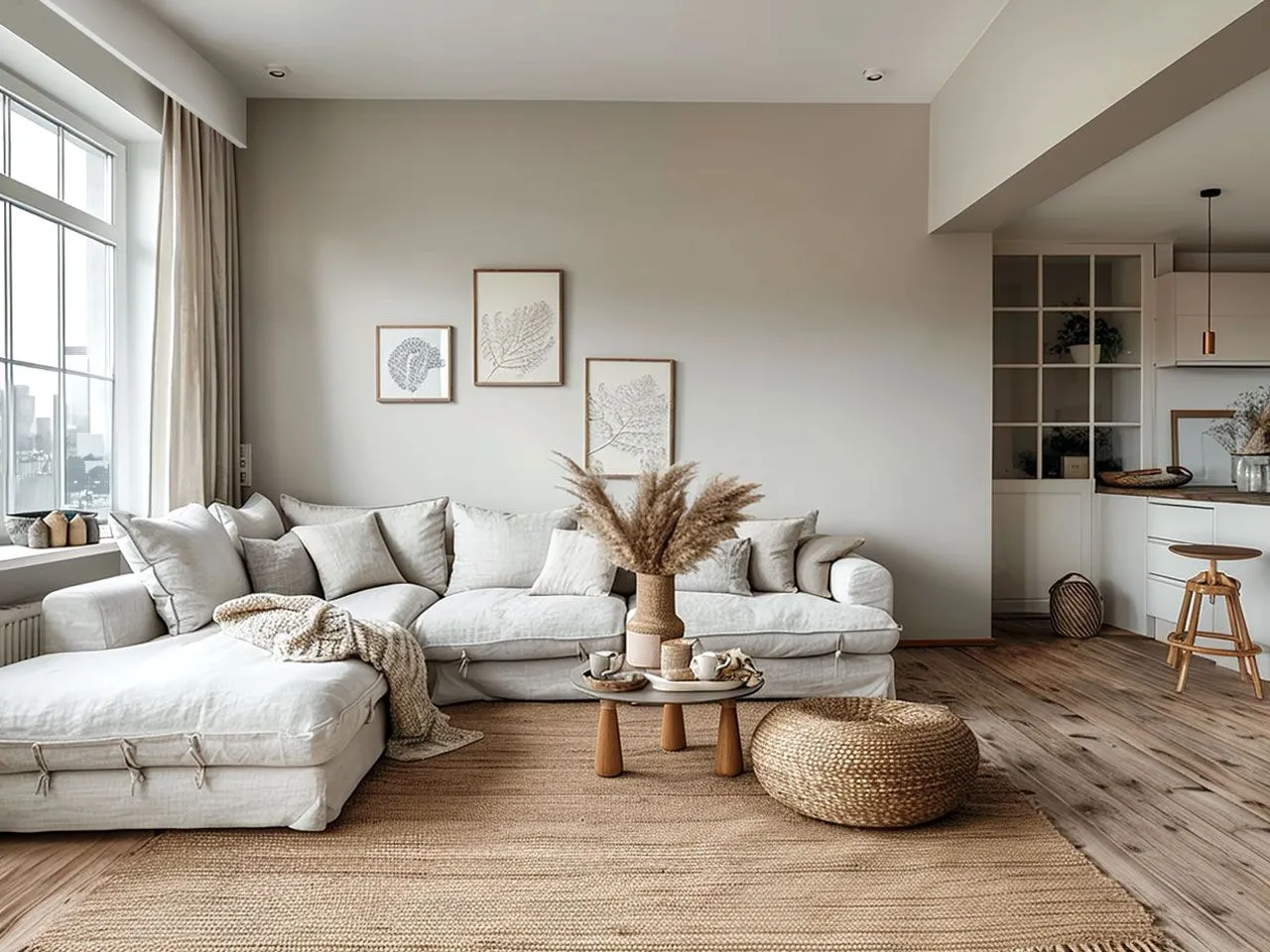 Jasny dąb w stylu skandynawskim, jasny dąb w nowoczesnym wnętrzu, jasny dąb w stylu boho