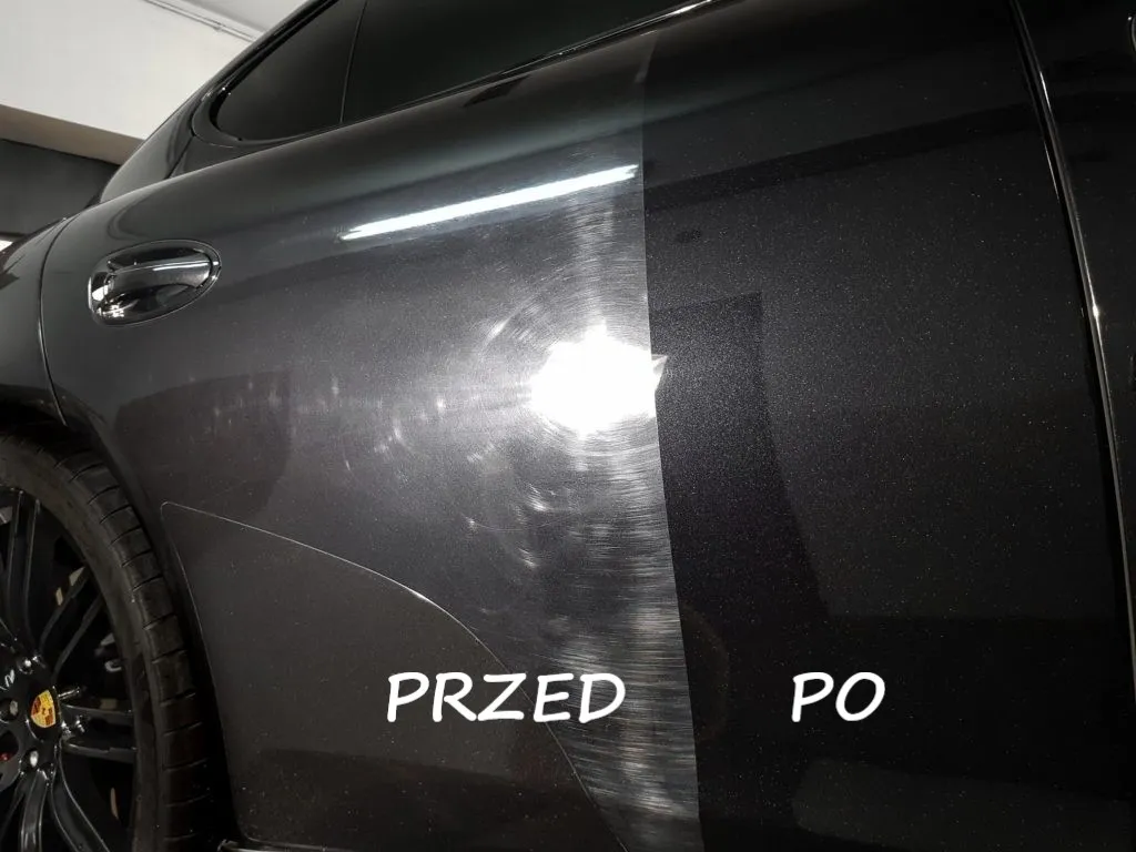 samoch&oacute;d zarysowany lakier przed polerowaniem