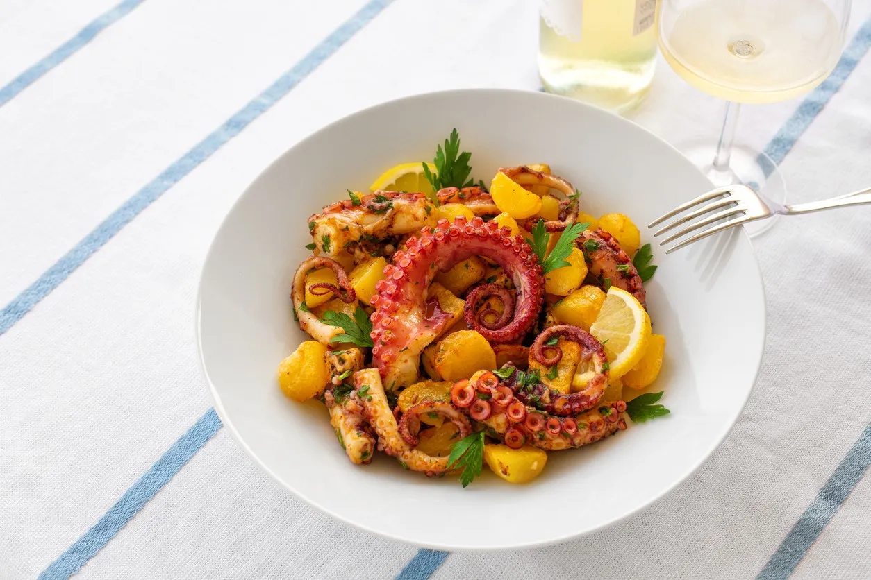 Polpo congelato scongelamento frigorifero