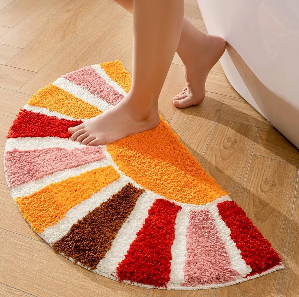 inspiracje dywaniki szmaciaki różne kształty kolory