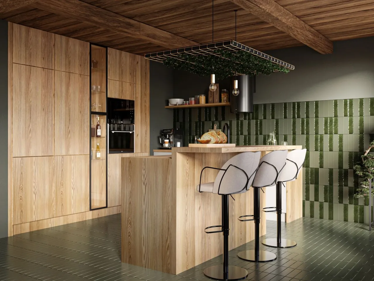 Wyspa kuchenna z blatem barowym wymiary