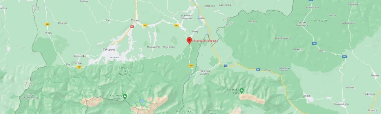 Mapa parkingi Bukowina Tatrzańska