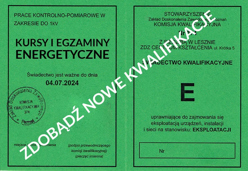 Uprawnienia SEP elektryk