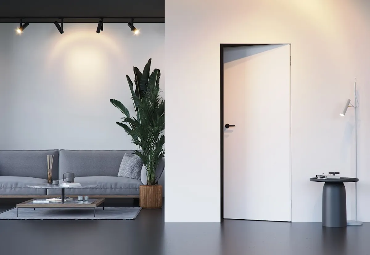 Drzwi wewnętrzne optycznie powiększające pomieszczenie