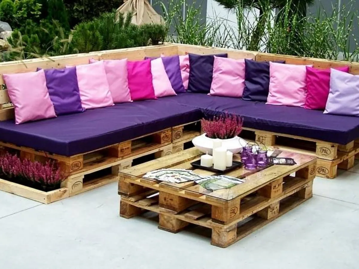 inspiracje meble z palet do ogrodu i domu