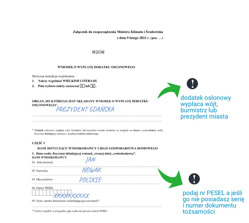 wniosek o dopłaty do prądu formularz przykład