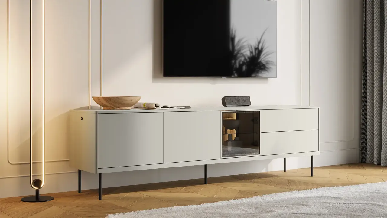 Pomiar wysokości telewizora od podłogi, ergonomiczna pozycja oglądania TV