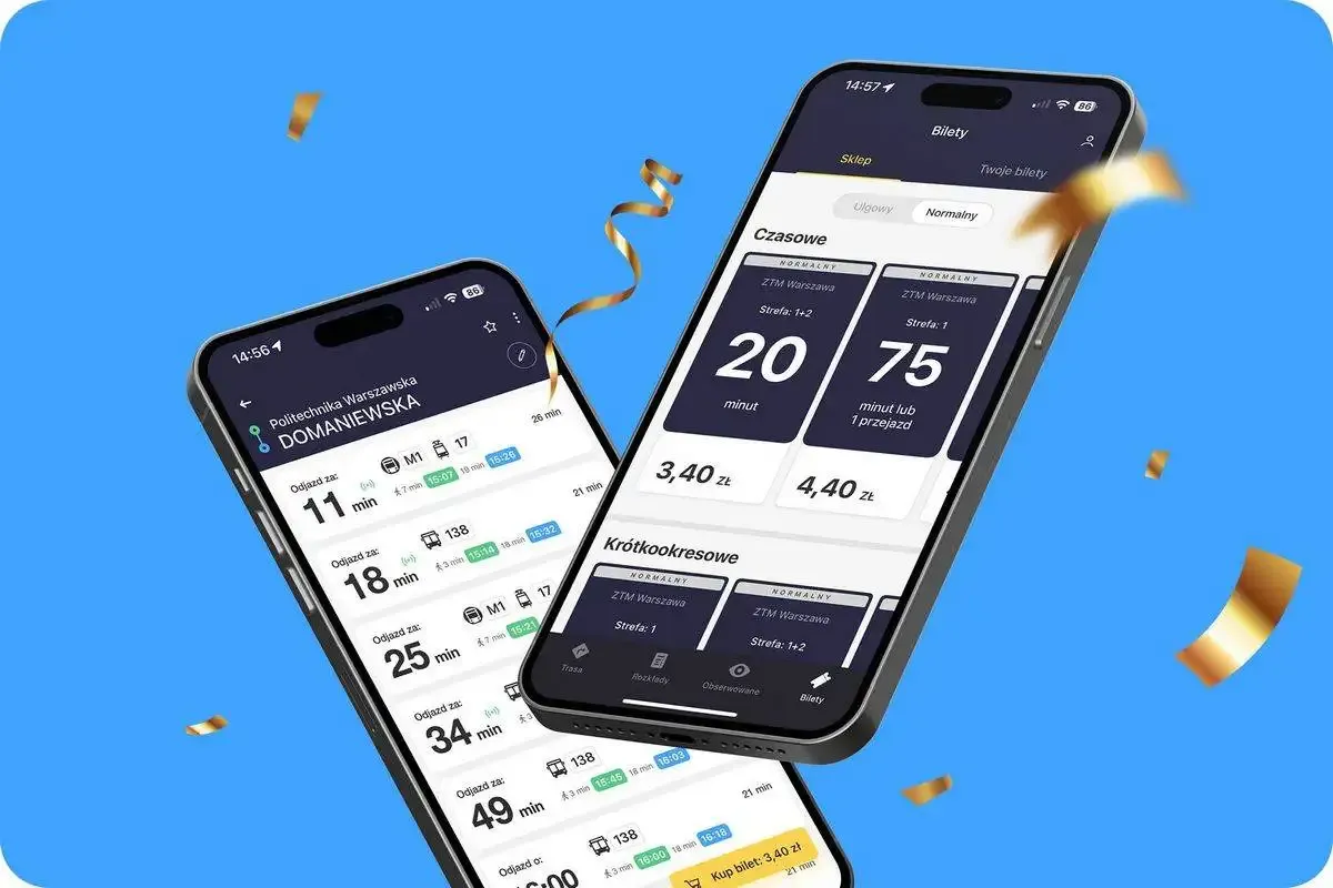 Aplikacje mobilne rozkład jazdy Warszawa