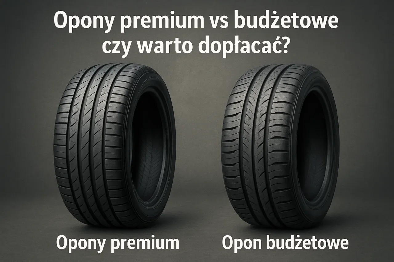Wykres podziału rynku opon letnich na klasy premium, średnia, budżetowa