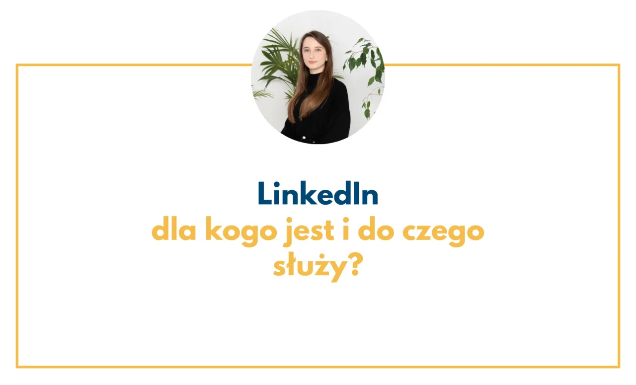 Kobieta na zdjęciu wyjaśnia, czym jest aplikacja LinkedIn i do czego służy.