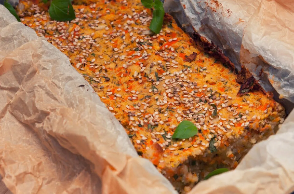 składniki na wegetariański pasztet, soczewica, grzyby, tofu