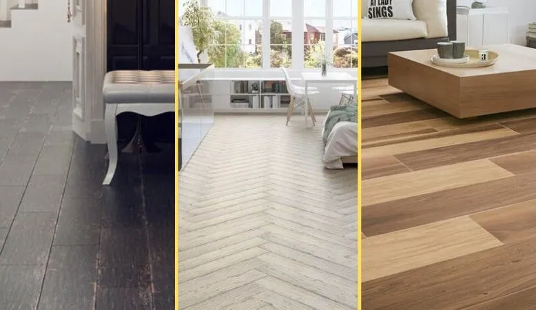 por&oacute;wnanie podł&oacute;g po remoncie panele płytki drewno