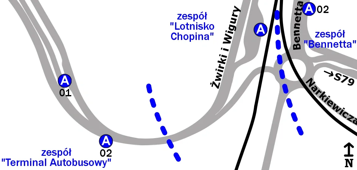 Lotnisko Chopina Terminal Autokarowy stanowisko 9