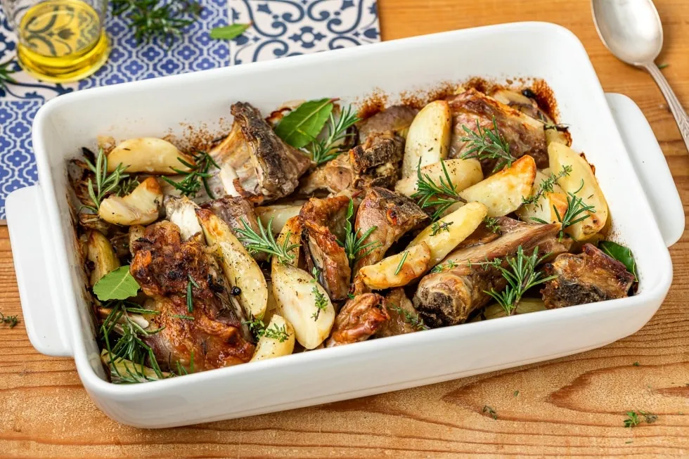 Agnello al forno con patate