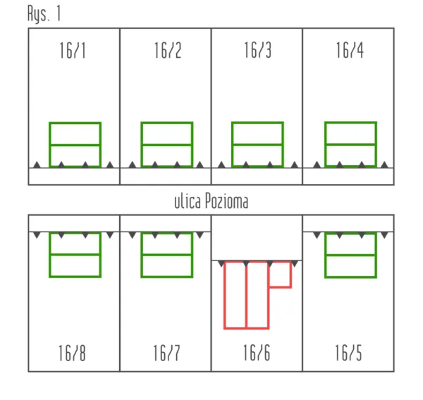 podział budynku linia graniczna