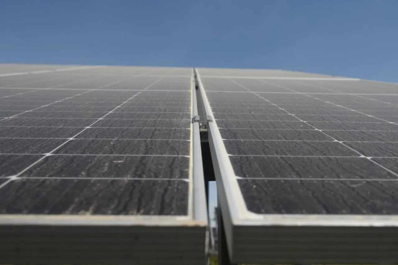 panele fotowoltaiczne w słońcu lato